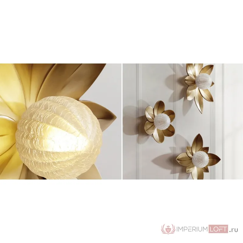 LOTUS Wall Lamp II Бра форме листьев лотоса от ImperiumLoft