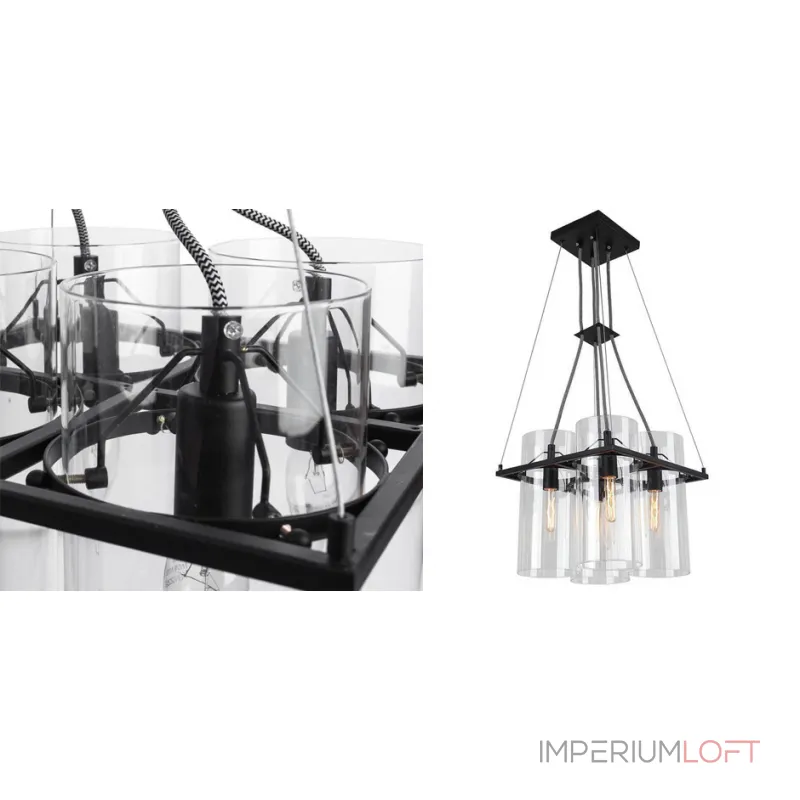 Подвесная люстра Glass Cylinder Chandelier
