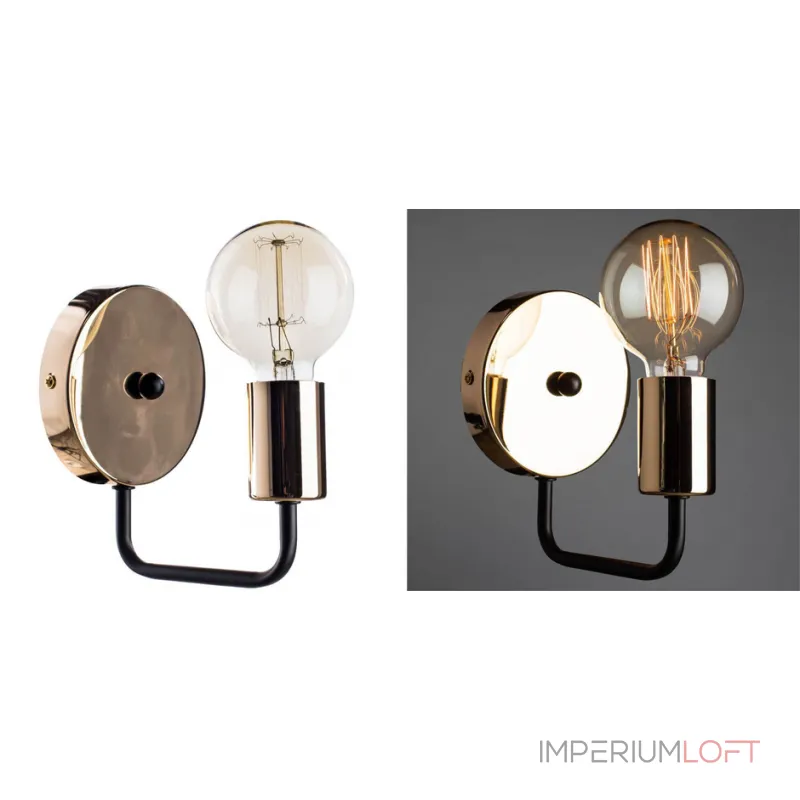 Бра Loft Industrial Glossy Gold Sconces Бра Loft Industrial Glossy Gold Sconces