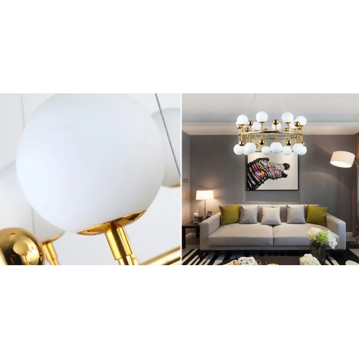 Люстра Milk Bubble Ring Chandelier от ImperiumLoft