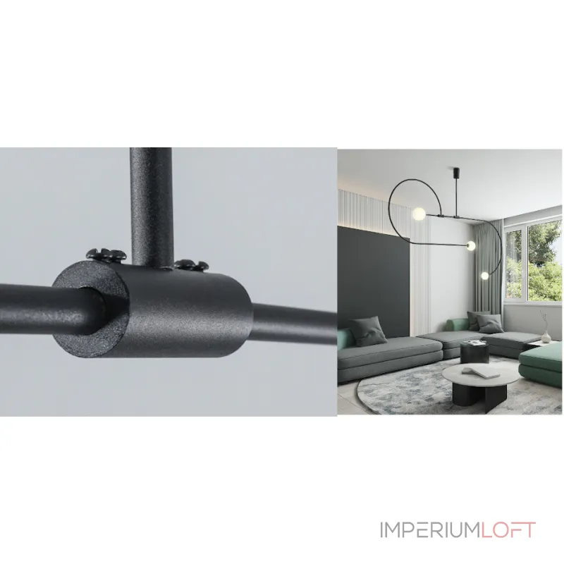 Люстра Fontana Amorosa Three Vortex Black