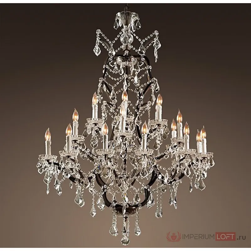 Люстра 19TH C. ROCOCO IRON & CLEAR CRYSTAL 25 от ImperiumLoft