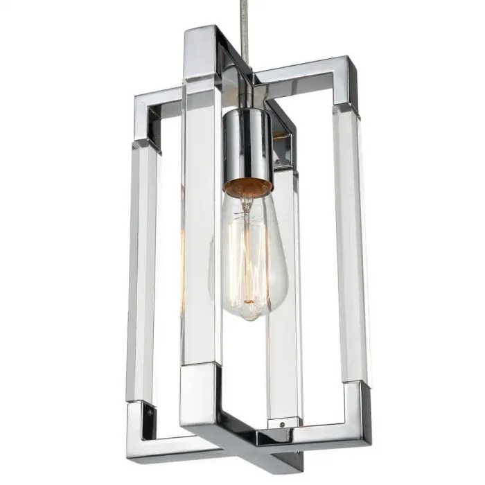 Подвесной светильник Transparent Strips Chromium Frame One от ImperiumLoft
