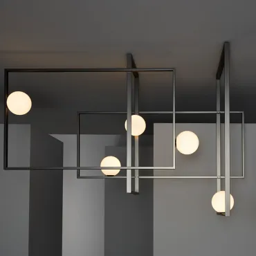 Люстра Mondrian Glass Venicem Ceiling Lamp graphite от ImperiumLoft