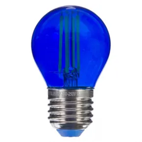 Синяя прозрачная лампочка LED E27 5W 