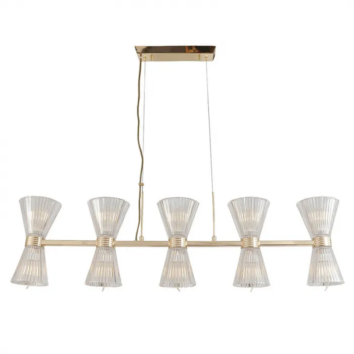 Люстра Glass Horn Light gold 10 от ImperiumLoft