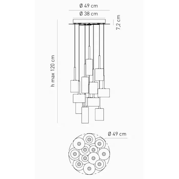 Люстра AXO Light Spillray Suspension Lamp от ImperiumLoft