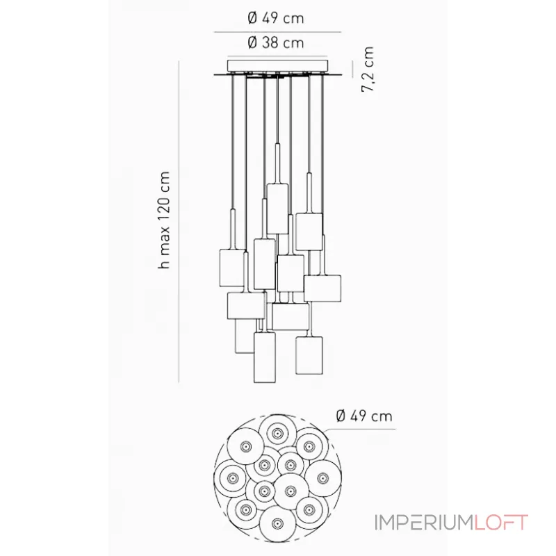 Подвесная люстра AXO Light Spillray Suspension Lamp Подвесная люстра AXO Light Spillray Suspension Lamp