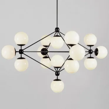 Modo Chandelier Black and White Glass 15-21 Globes  от ImperiumLoft