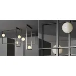 Люстра Mondrian Glass Venicem Ceiling Lamp graphite