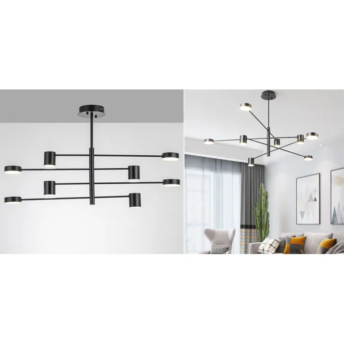 Светильник  LED Lighting Black 8 lampholders от ImperiumLoft