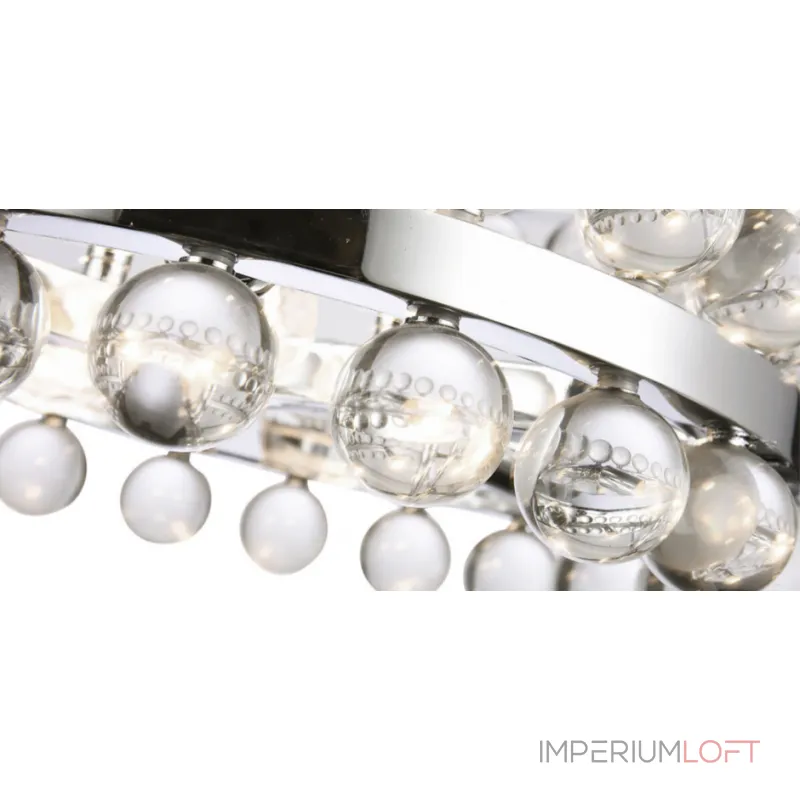 Люстра на штанге Sacramento Transparent Balls Two Circle Chandelier 
