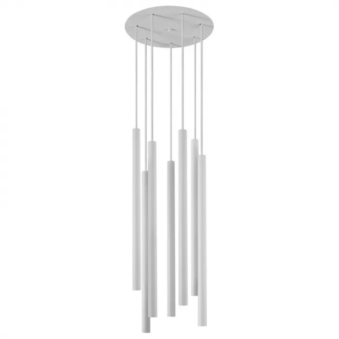 Светильник Trumpet Disk White 7 плафонов от ImperiumLoft