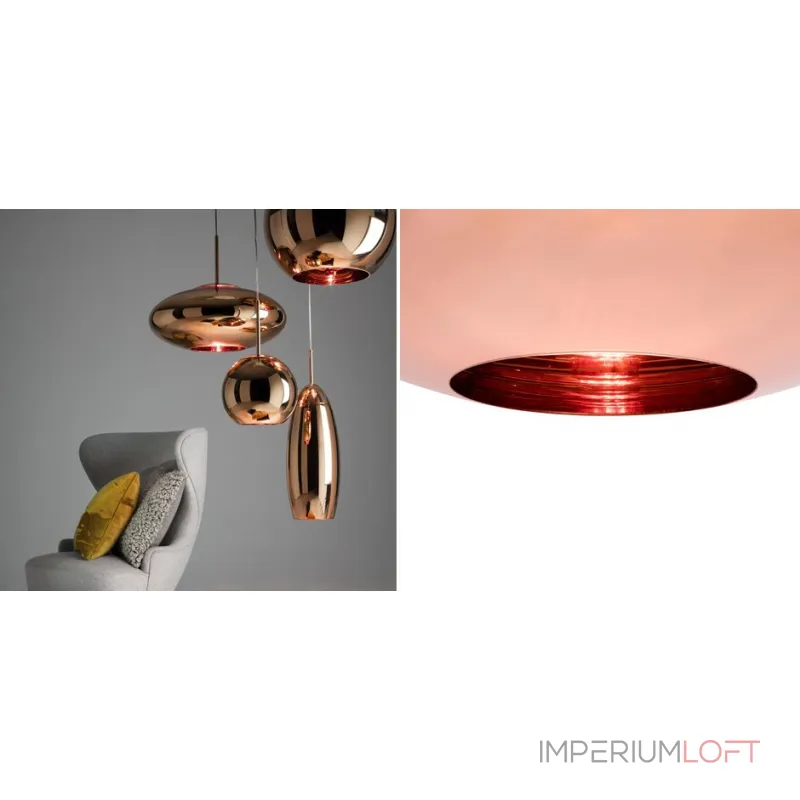 Подвесной светильник Tom Dixon Copper Wide Pendant Lamp D50