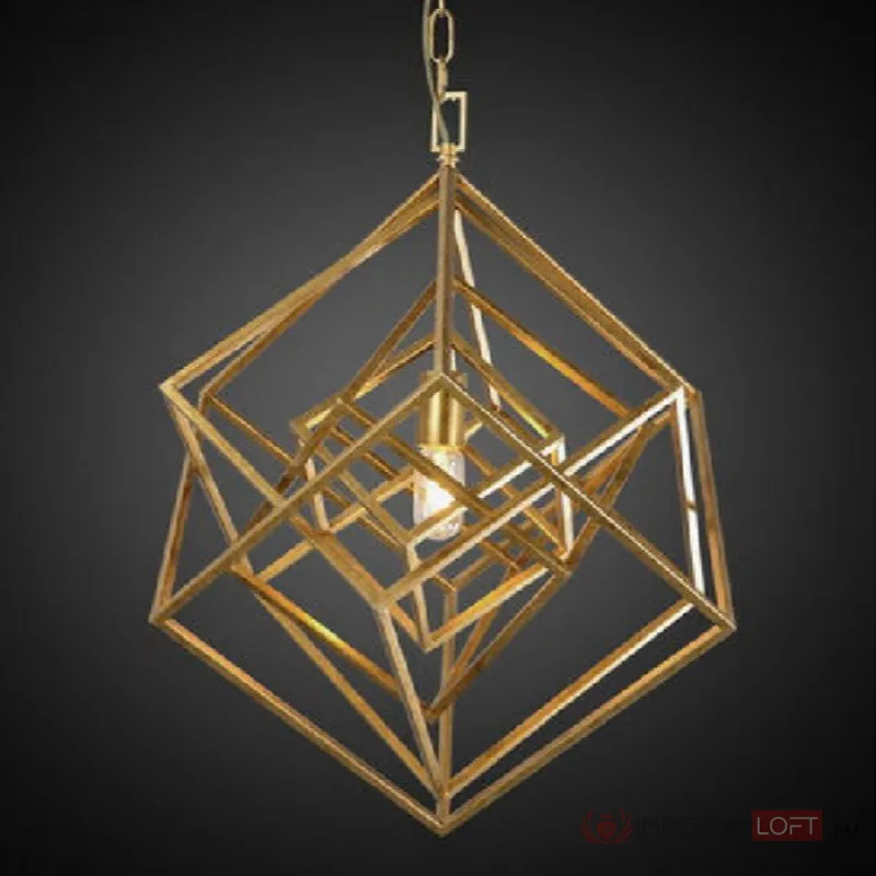 Подвесной светильник CUBIST Chandelier Gold 1 bulbs от ImperiumLoft
