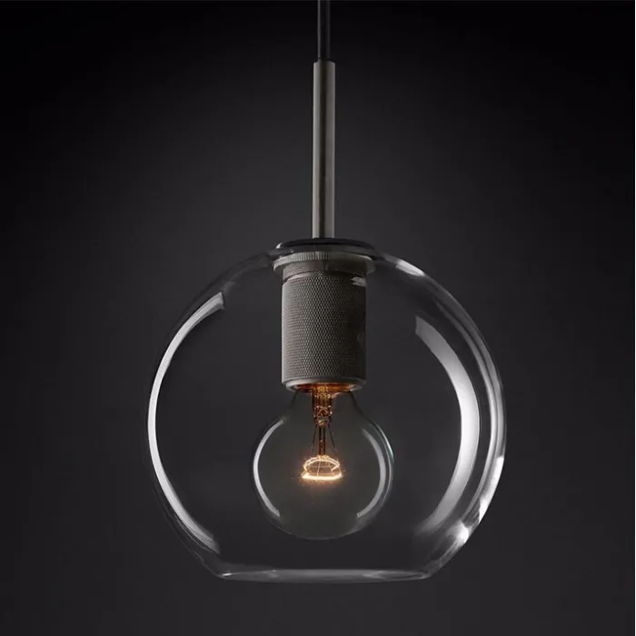 Подвесной светильник RH Utilitaire Globe Pendant Black от ImperiumLoft