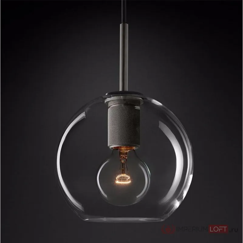 Подвесной светильник RH Utilitaire Globe Pendant Black от ImperiumLoft