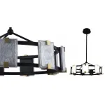 Подвесная люстра Rectangular Glass Plafon D68