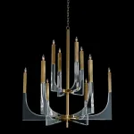 Подвесная люстра John-Richard Acrylic and Brass Ten-Light Chandelier