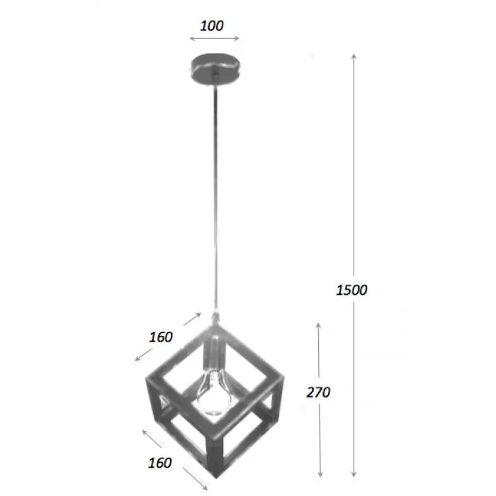 Подвесной светильник Loft Polyedra Cube от ImperiumLoft