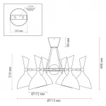 Потолочный светильник Duke Chandelier 6 black от ImperiumLoft