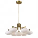 Люстра на штанге Oval Balls Mushrooms Chandelier 7 Brass