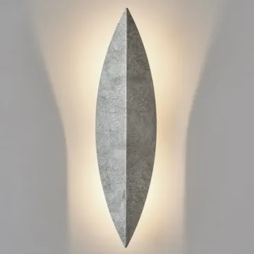 Art Deco Leaf Wall Lamp Silver