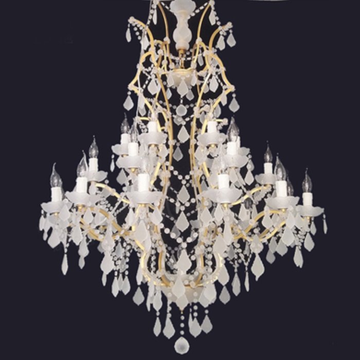 Люстра RH Rococo Iron & white matt Crystal Chandelier 25 от ImperiumLoft