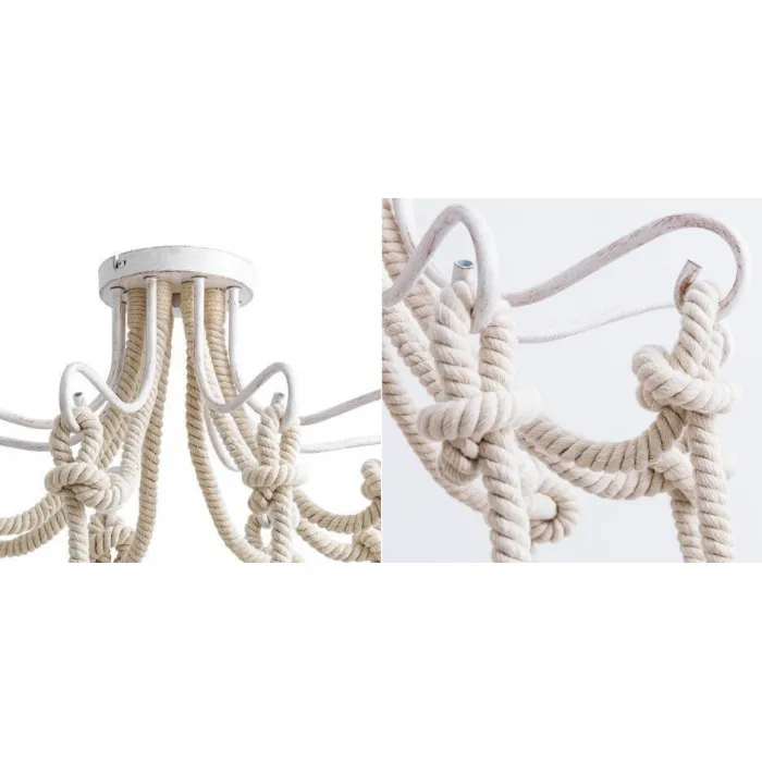Подвесная люстра Loft Rope Light White 8