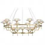 Большая Люстра Хрустальные Цветы Лотоса Lotus flower Clear Glass lamp 15 от ImperiumLoft