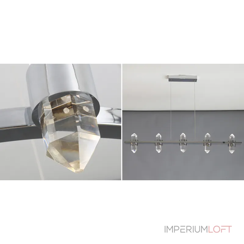 Люстра large Crystal Line Chromium