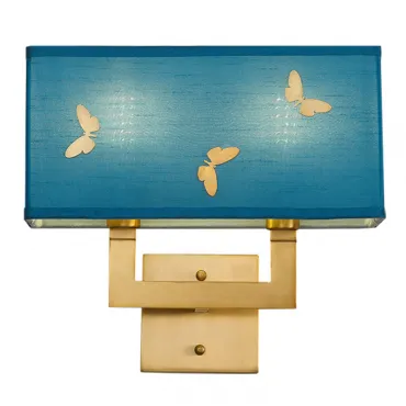 Бра с бабочками Butterflies Blue Background Wall Lamp 2