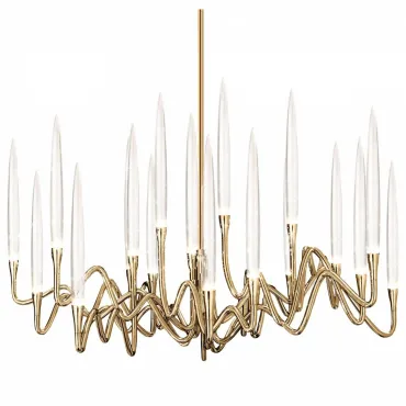 Люстра Il Pezzo 3 Round Chandelier Brass and Crystals от ImperiumLoft