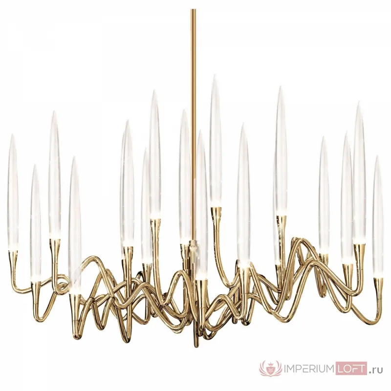 Люстра Il Pezzo 3 Round Chandelier Brass and Crystals от ImperiumLoft