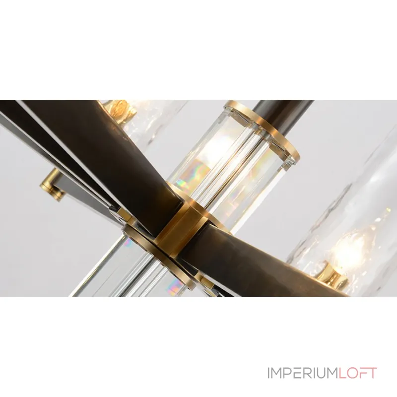Подвесная люстра LIAISON ONE-TIER black and brass Chandelier 8