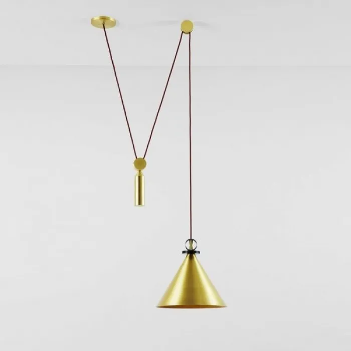 Подвесной светильник Shape up Pendant Cone Brass от ImperiumLoft