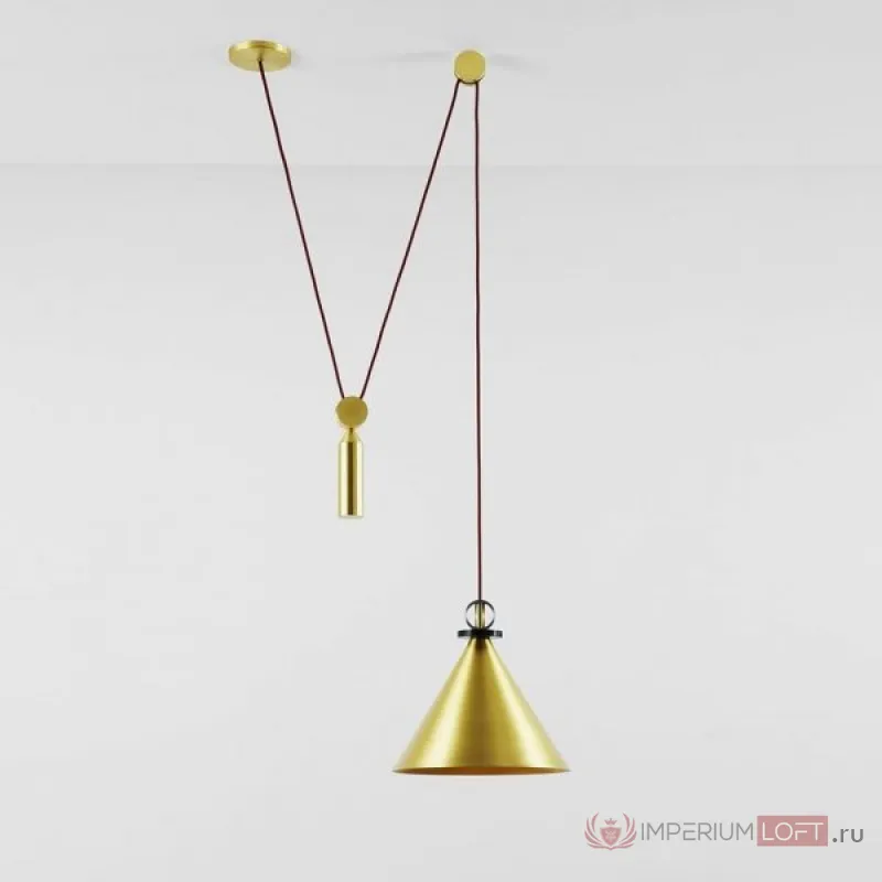 Подвесной светильник Shape up Pendant Cone Brass от ImperiumLoft