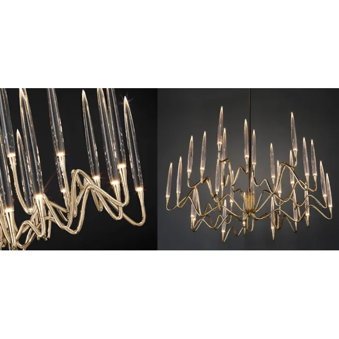 Люстра Il Pezzo 3 Round Chandelier Brass and Crystals от ImperiumLoft