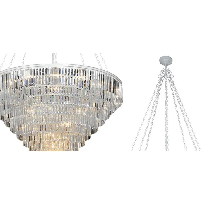 Большая Многоярусная люстра ODEON CLEAR GLASS 11-TIER диаметр 160 см от ImperiumLoft
