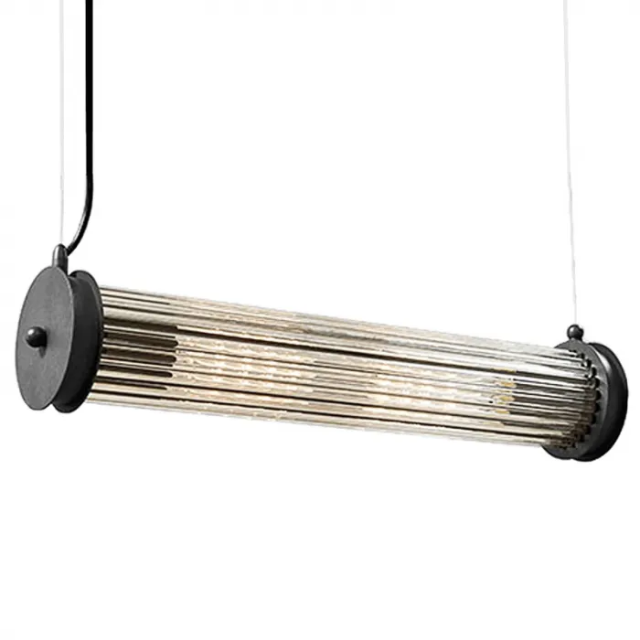 Подвесной светильник Glass TUBE Pendant Black от ImperiumLoft