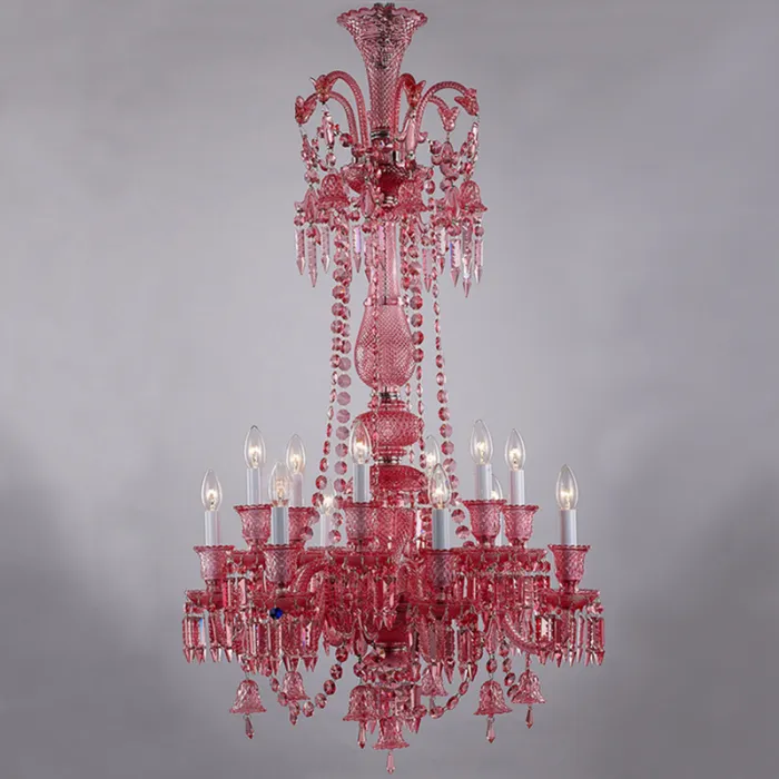 Люстра BACCARAT Chandelier Pink Glass от ImperiumLoft