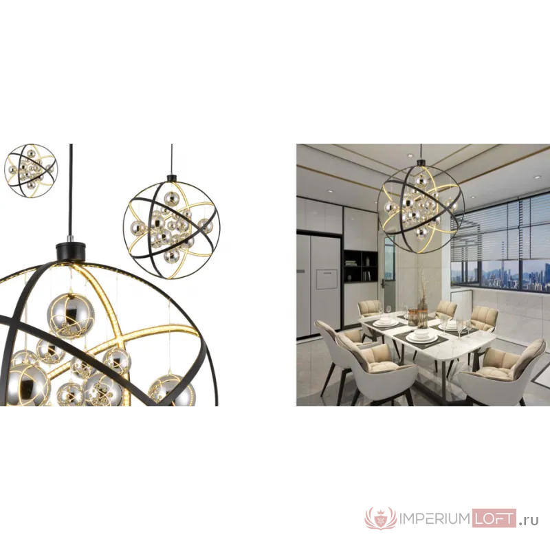 Люстра Atomic nucleus Chandelier от ImperiumLoft