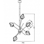 Люстра HARLOW Small Chandelier Gabriel Scott от ImperiumLoft