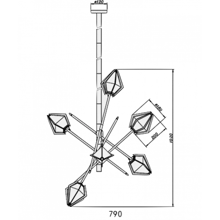 Люстра HARLOW Small Chandelier Gabriel Scott от ImperiumLoft