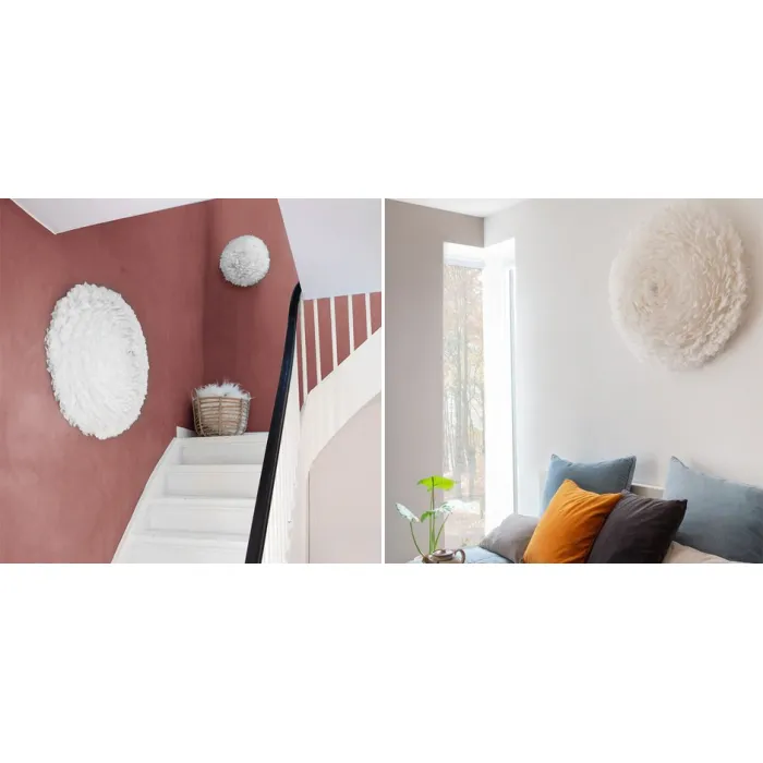 Декор на стену из перьев Plumage Pink c подсветкой от ImperiumLoft