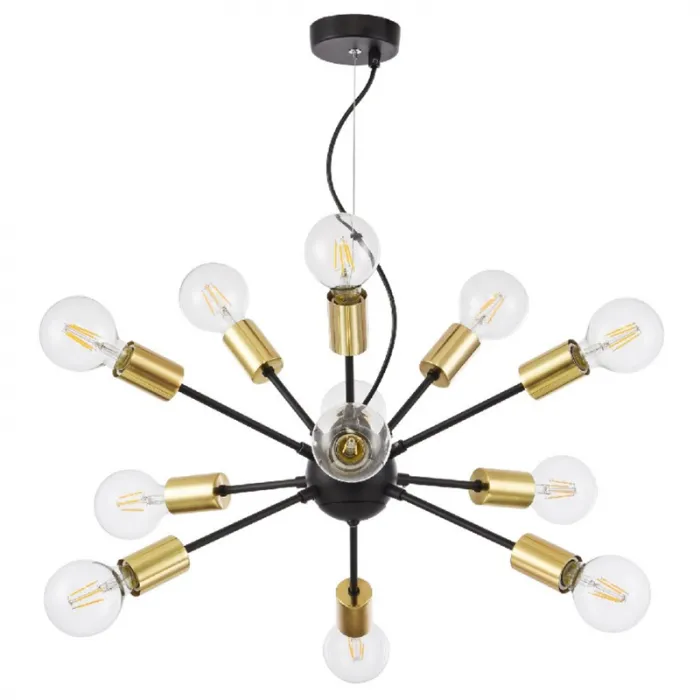 Люстра Sputnik 12 Black and Gold от ImperiumLoft