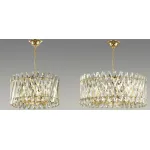 Подвесная люстра Crystal Crossed Stripes Gold