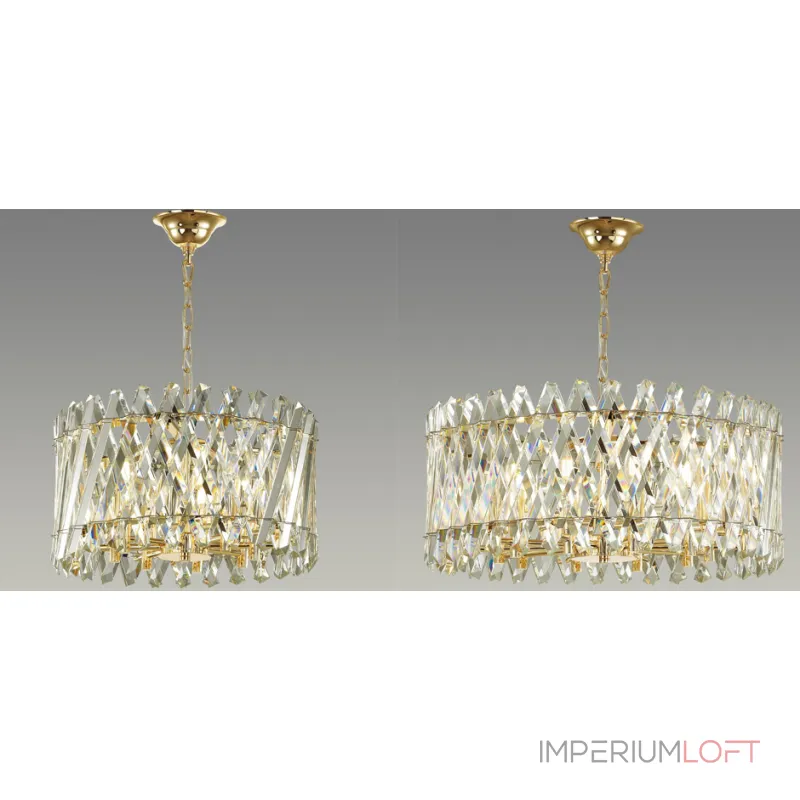 Подвесная люстра Crystal Crossed Stripes Gold