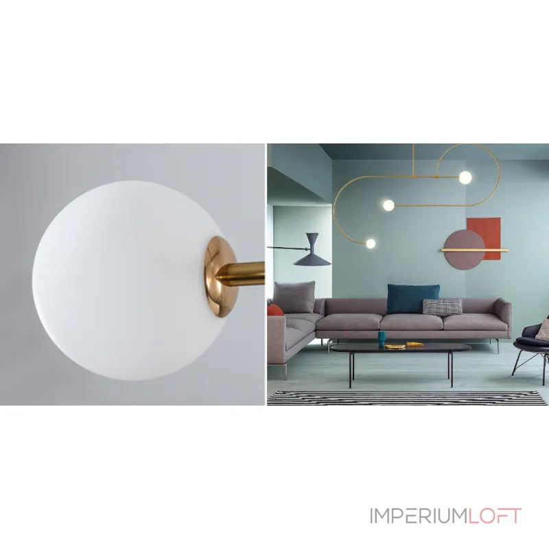 Подвесной светильник Fontana Amorosa Three Vortex Gold Подвесной светильник Fontana Amorosa Three Vortex Gold