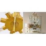 Подвесная люстра John-Richard Acrylic and Brass Ten-Light Chandelier
